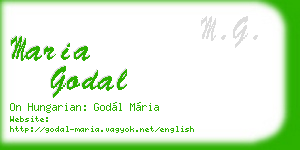 maria godal business card